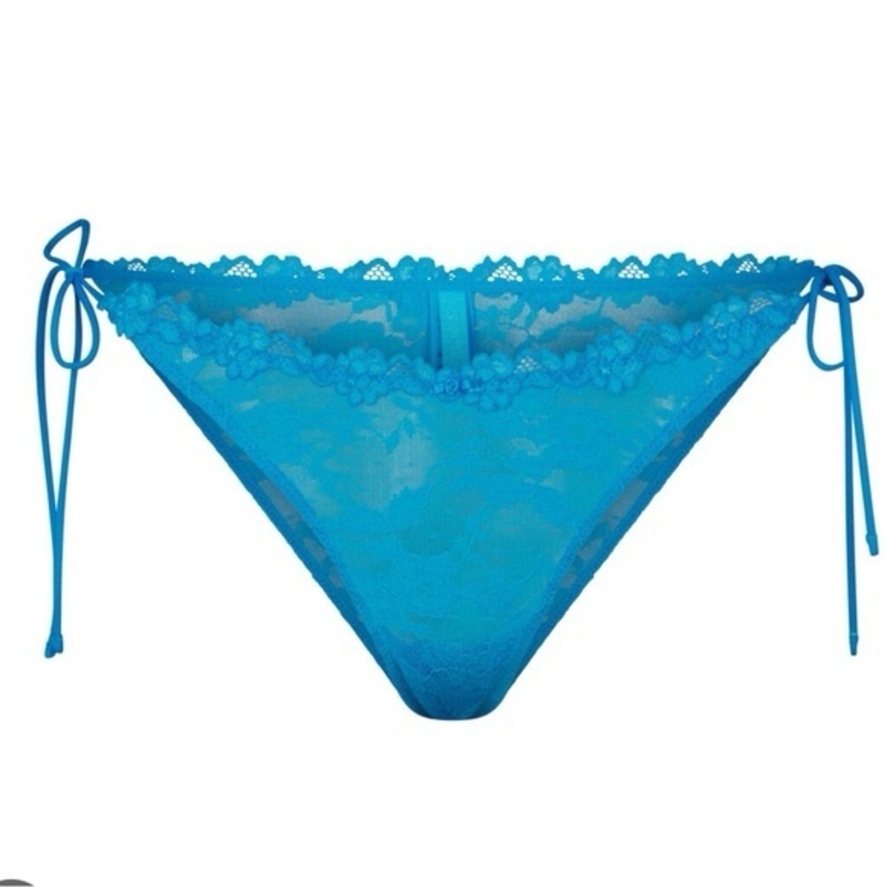 NWT | SKIMS | Stretch Lace Side Tie Bikini in Myokonos - Size 4X